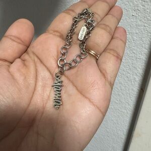 Silver Chain Bracelet with Mama Charm